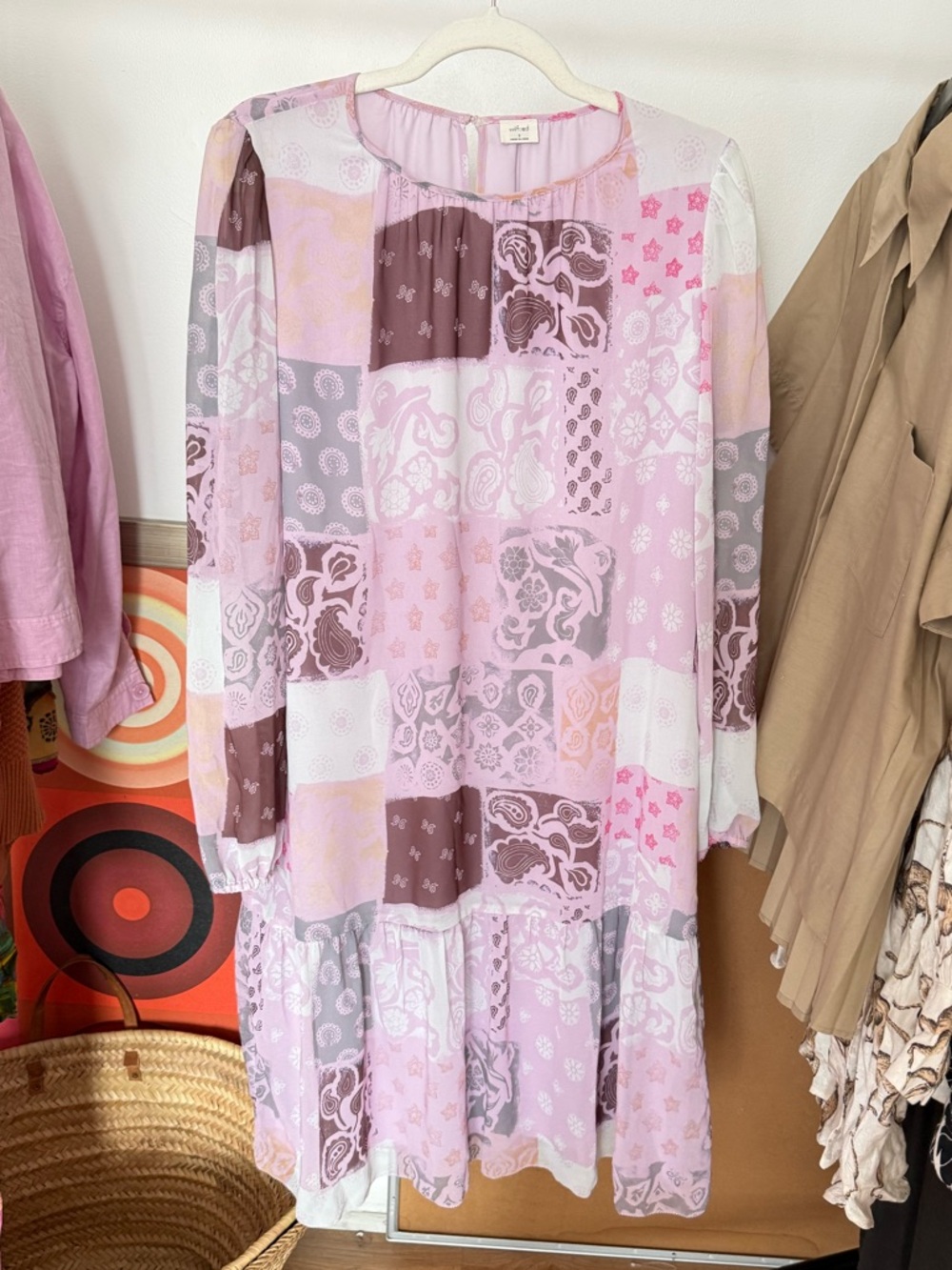 Wilfred | Miriam Patchwork Flowy Dress - Size Small